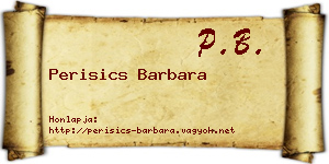 Perisics Barbara névjegykártya